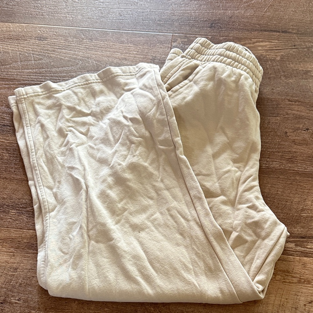 Nike Light Tan wide leg Joggers - Picture 2 of 2